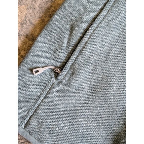 Patagonia women's size M 1/4 snap Better Sweater Marsupial Pullover Blue Logo - Picture 2 of 12